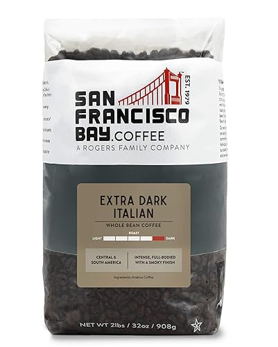 San Francisco Bay Coffee Extra Dark Italian Roast Whole Bean 2LB 32 Ounce Dark Roast San Francisco Bay Coffee Extra Dark Italian Roast Whole Bean 2LB 32 Ounce Dark Roast