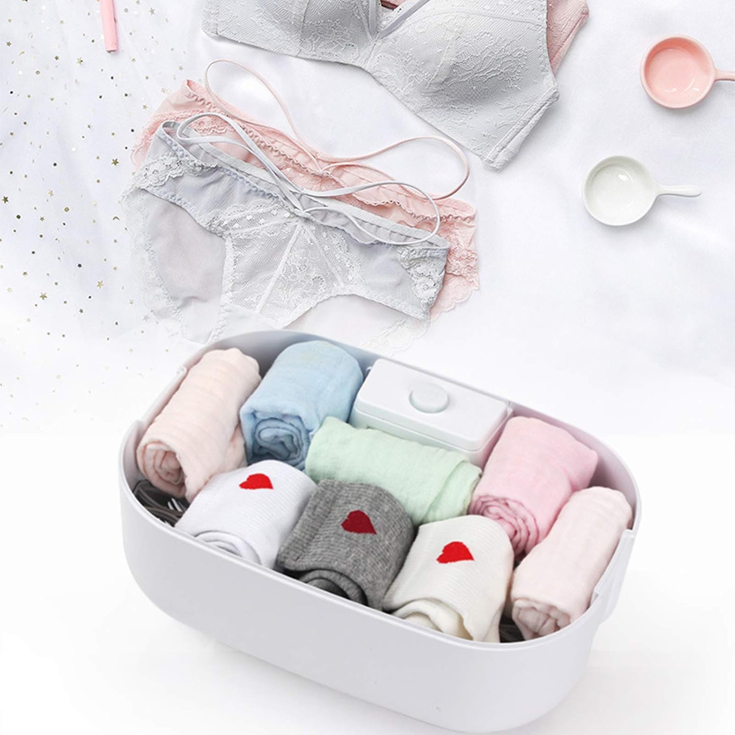 Compact Dryer, Electric Portable Clothes Dryer with 3 Automatic Working Mode for Small Living Spaces, Apartment Houses, dorms, RVs,White