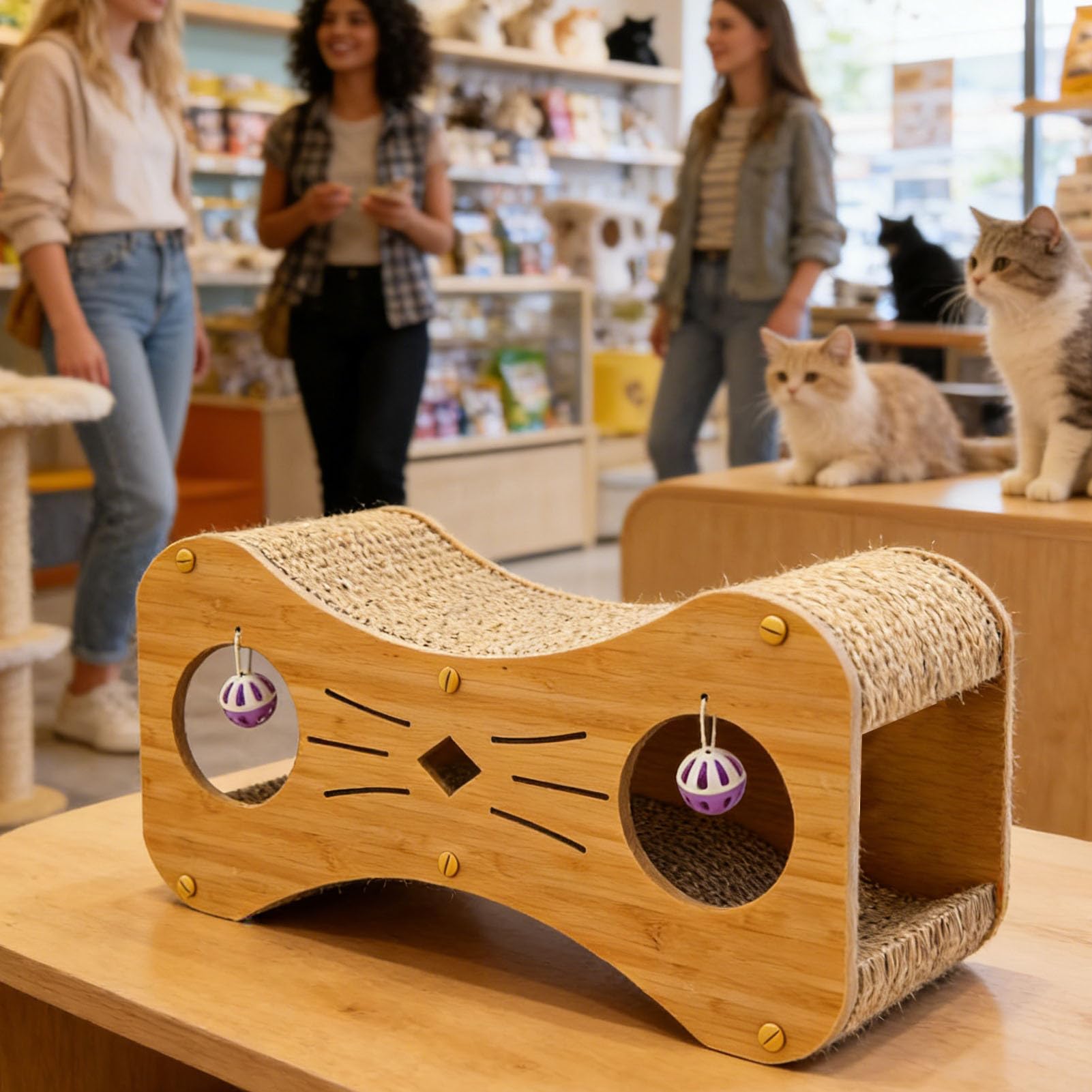 Casa Rascador para Gatos Casa para Gatos con Diseño De