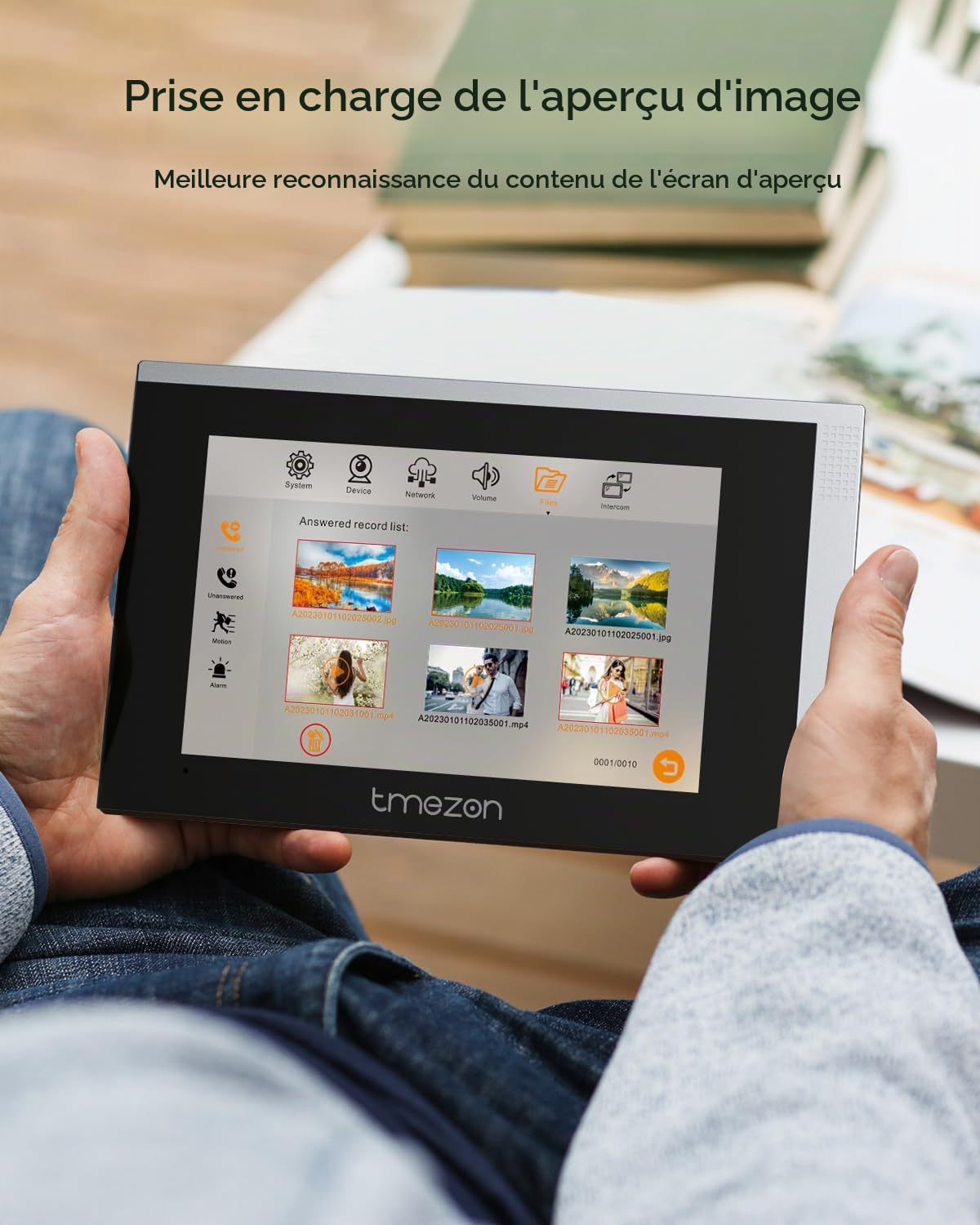 TMEZON Visiophone Filaire Connecté à 4 Fils, Interphone Vidéo IP WiFi avec 7'' écran Tactile,1080P Sonnette Portier, Unlock à Distance Via APP/RFID Cartes,Détection de Mouvement,2 Familles