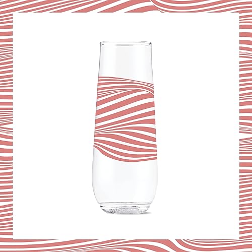 Vista 81 de TOSSWARE POP Vino Designer Series - Formas 3, juego de 6, calidad premium, reciclables, irrompibles y transparentes de plástico transparente