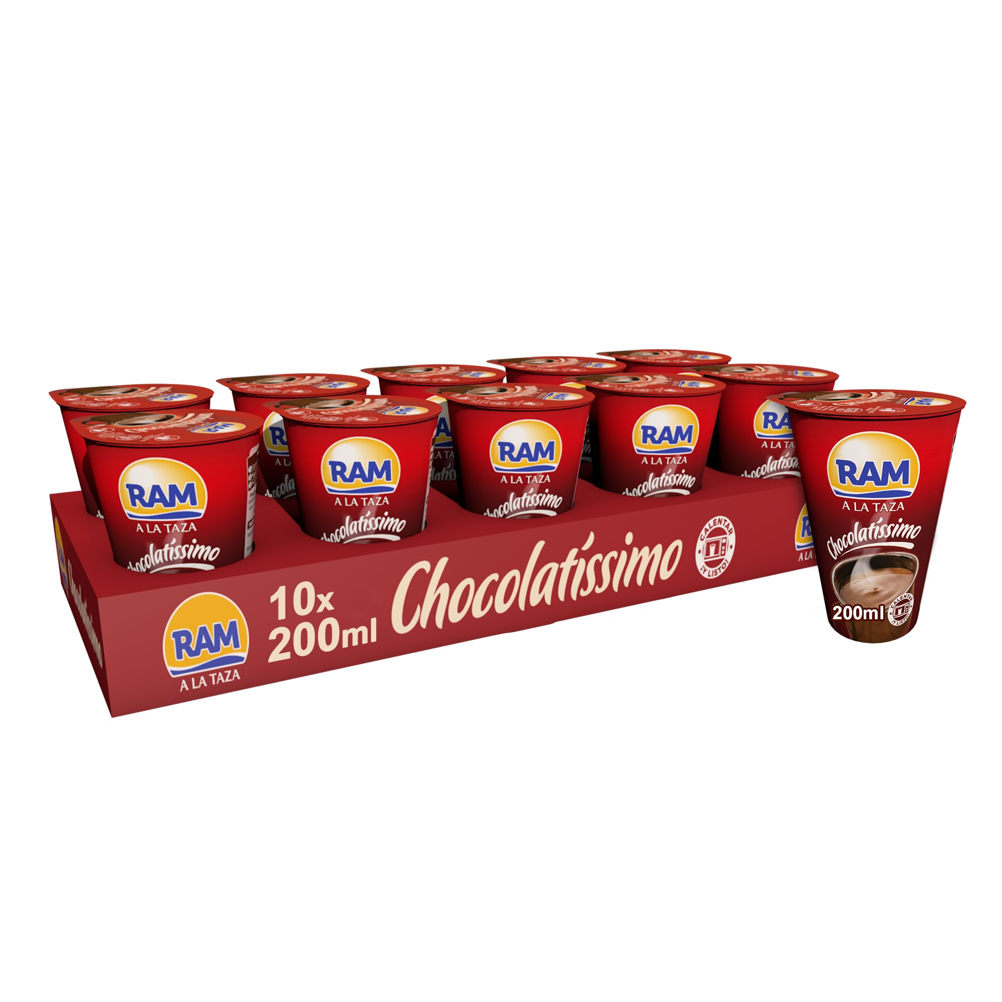 Chocolatíssimo Chocolate RAM vaso 200ml Caja 10 uds