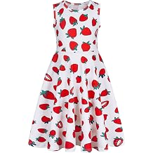 Eledobby Girls Summer Dress Princess Sleeveless A-Line Swing Sundress Kids Casual Tank Dresses Beach Playwear Outfit