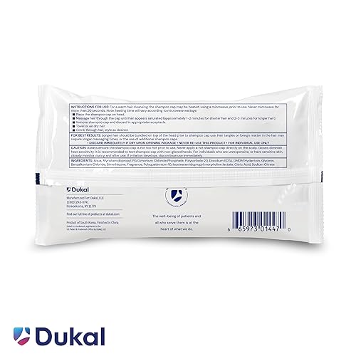 Miniatura 8 de Dukal SC3756-5 Redi-Wash - Tapa de champú sin enjuague, paquete de 5