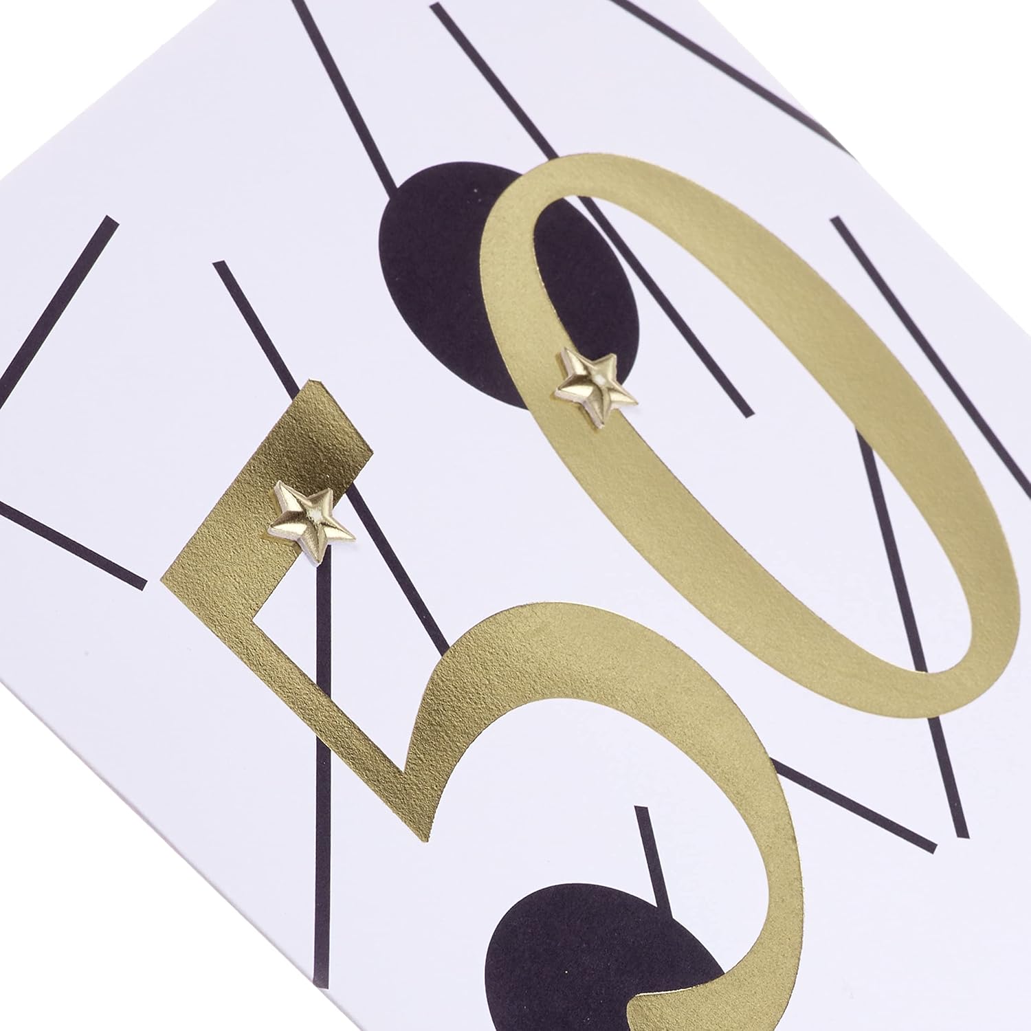Hallmark 50th Birthday Card - Contemporary Text Based Line Design