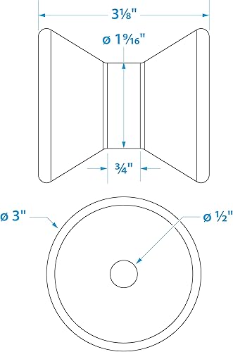 Miniatura 7 de Seachoice Rodillo de arco moldeado, negro, remolque de barco, varios tamaños