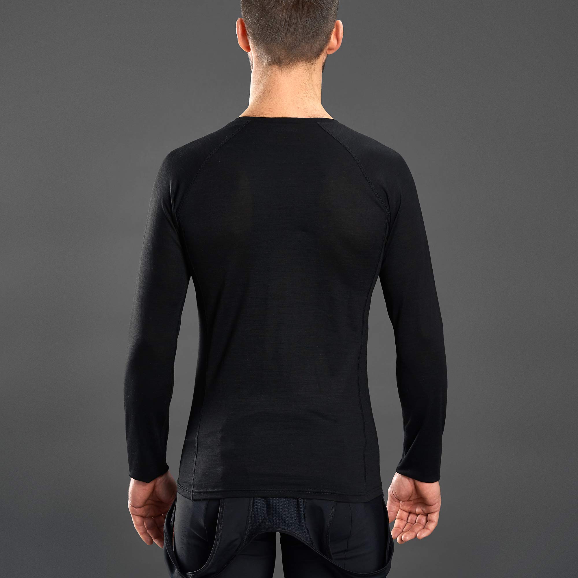 GripGrab Merino-Wolle Polyfibre Langarm Radsport Funktions-Unterhemd Langärmliges Thermo Winter Fahrrad Funktionsshirt sous-vêtement Mixte
