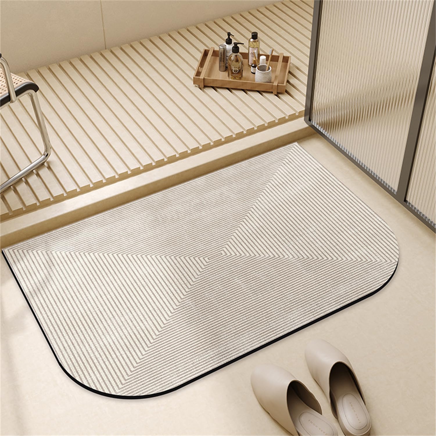 Tappeto Bagno Assorbente Cucina, 70x140cm Tappeti Bagno Antiscivolo, Tappeto Ingresso Interno, Tappeto Lavabile Morbido Tappetino Bagno Morbido ad Asciugatura Rapida, Perfect Life Tappeto Brown