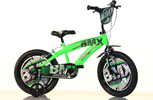 Dino Bikes Vélo BMX Enfant Sportif 12-14 Pouces avec Roulettes