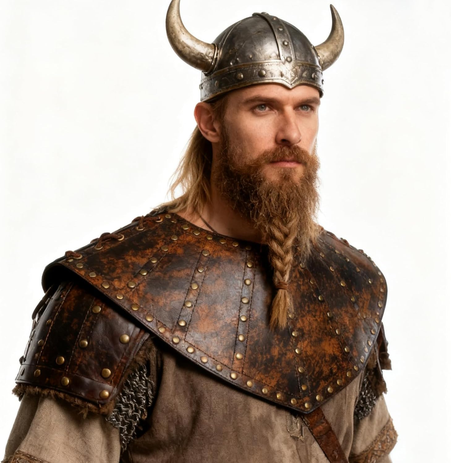 L'VOW Viking Leather Chest Armor Medieval Breastplate Ren Faire Collar Armor LARP Cosplay Warrior Costume - Image 2