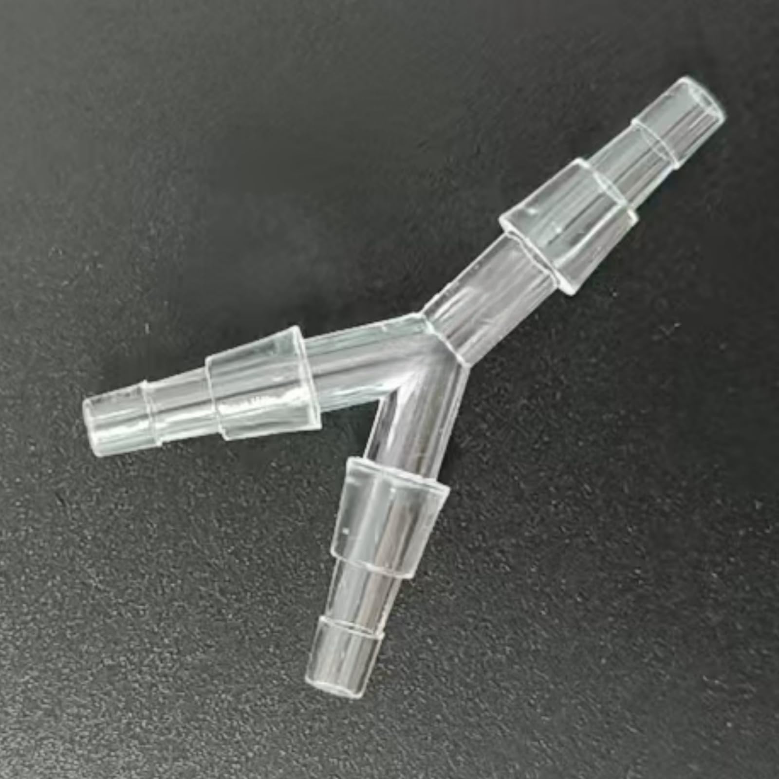Trójdrożna złączka do węża z tworzywa sztucznego typu Y — Adapter węża z równym kolcem do użytku w laboratorium, żywności i akwariach — opakowanie 100(4.8mm 3/16inch Extended PC)