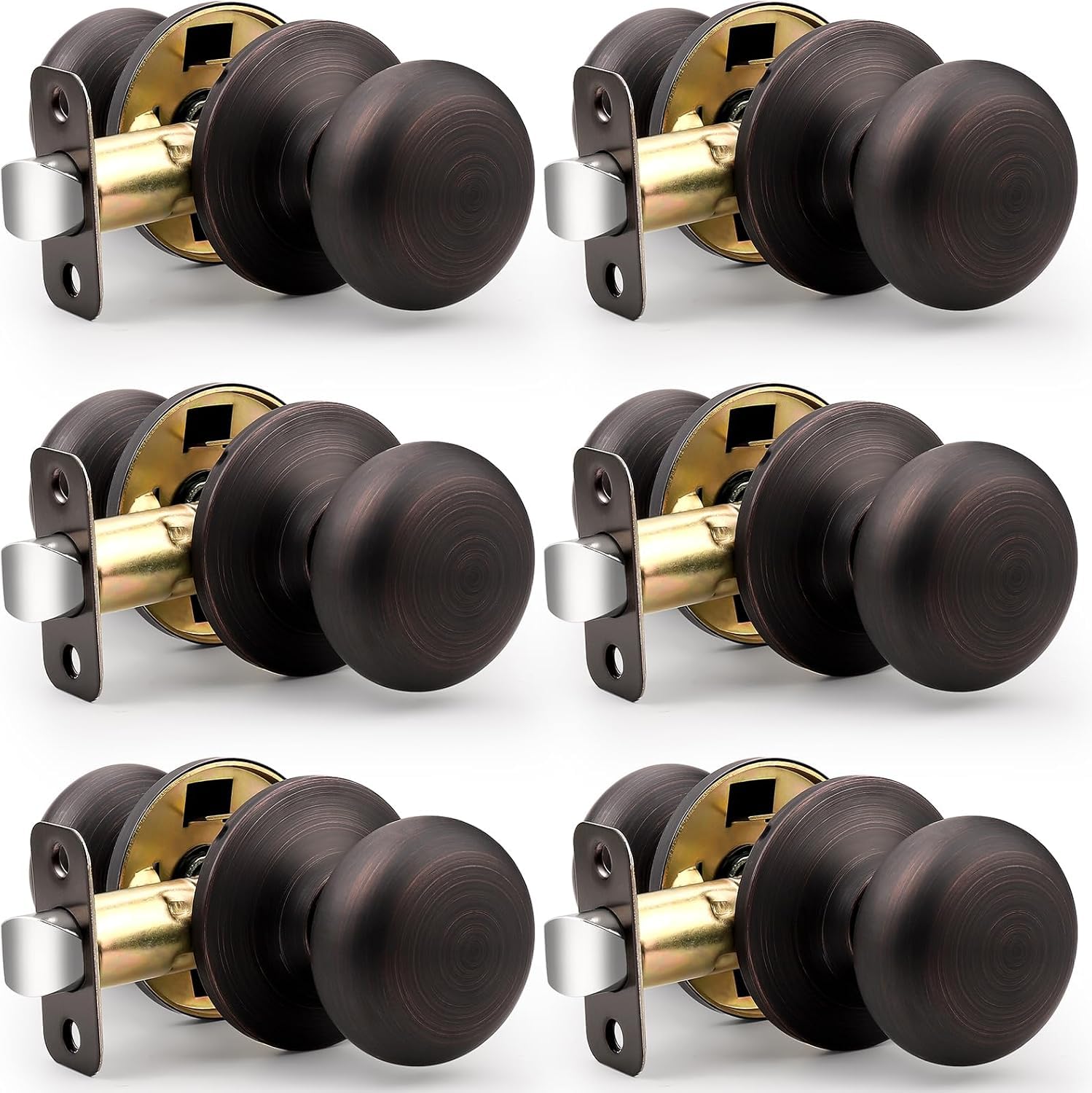 Brushed Nickel Door Knobs - Stainless Steel Interior Passage Knobs -18 Brushed Nickel Door Knobs - Stainless Steel Interior Passage Knobs -18