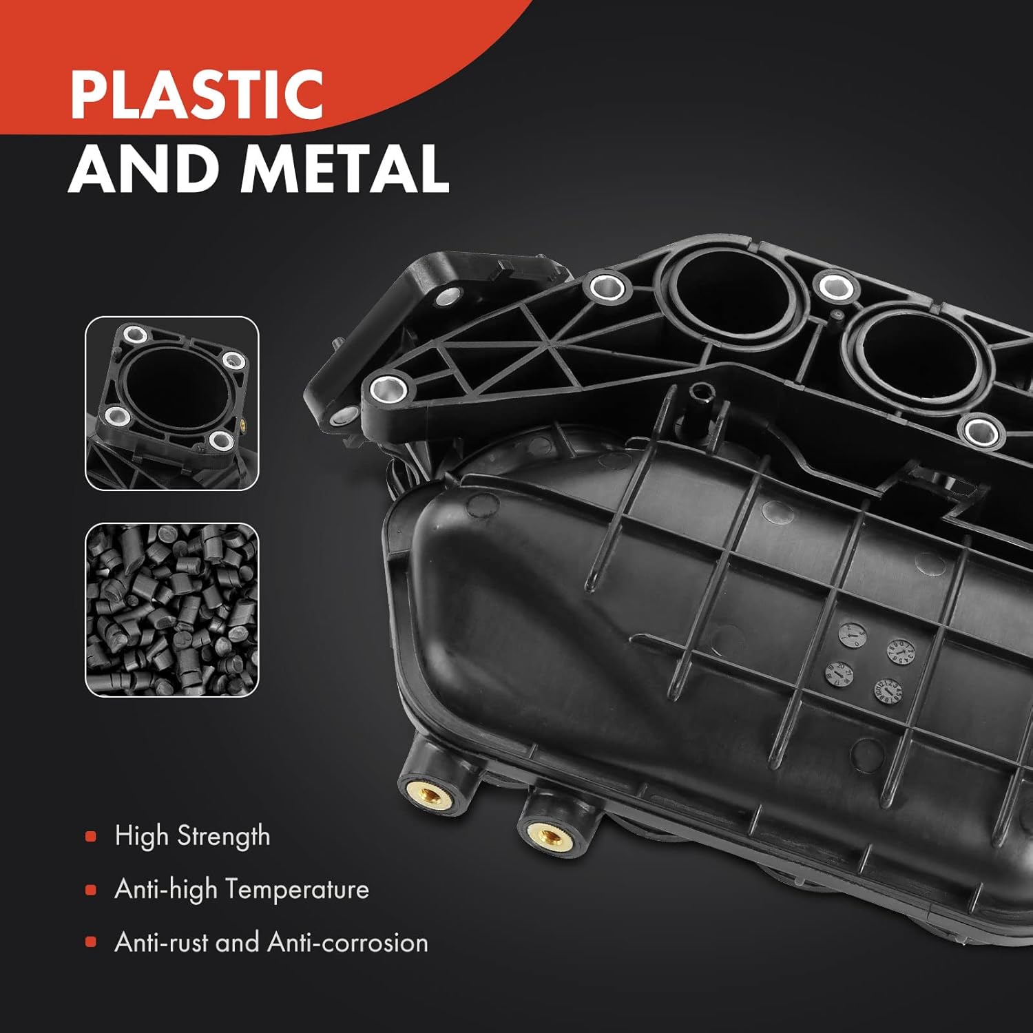 A-Premium Intake Manifold Assembly W/Gasket [DOHC, 4Cyl 2.4L] Compatible with Acura ILX 2013-2015, TSX 2009-2014 & Honda Accord 2008-2012, Civic 2012-2015, CR-V 2012-2014, Crosstour 2012-2015