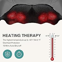 Vista 5 de Nekteck - Masajeador Shiatsu para cuello y espalda con calor relajante, masajeador de hombros para alivio del dolor de tejido profundo, herramientas