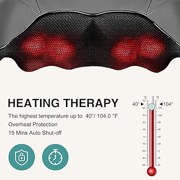 Nekteck Shiatsu Foot and Neck Massager with Heat Combo for Pain Relief Deep Tissue, Body Relaxation Tools Gifts for Men Women
