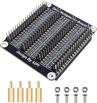 GeeekPi GPIO Extension Board for Raspberry Pi, Expansion Board GPIO 1 to 4 for Raspberry Pi 5/4B/3B+/3B with Screws