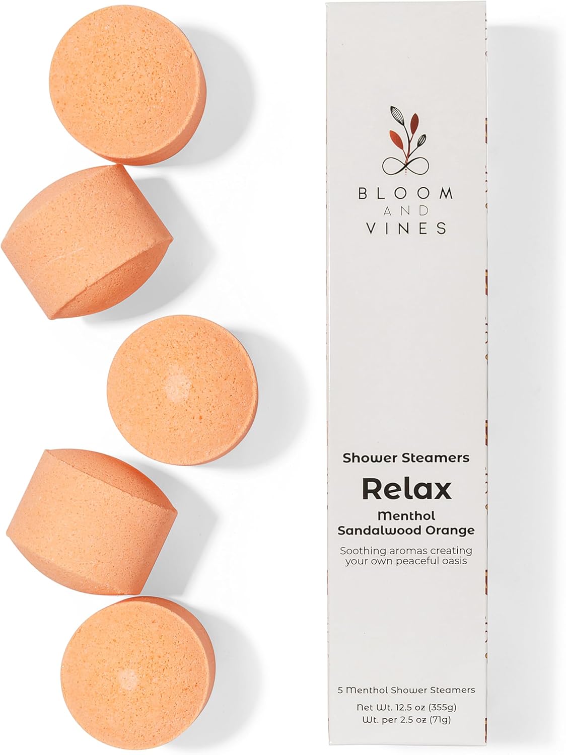 Shower Steamers, Relax - Menthol Sandalwood Orange