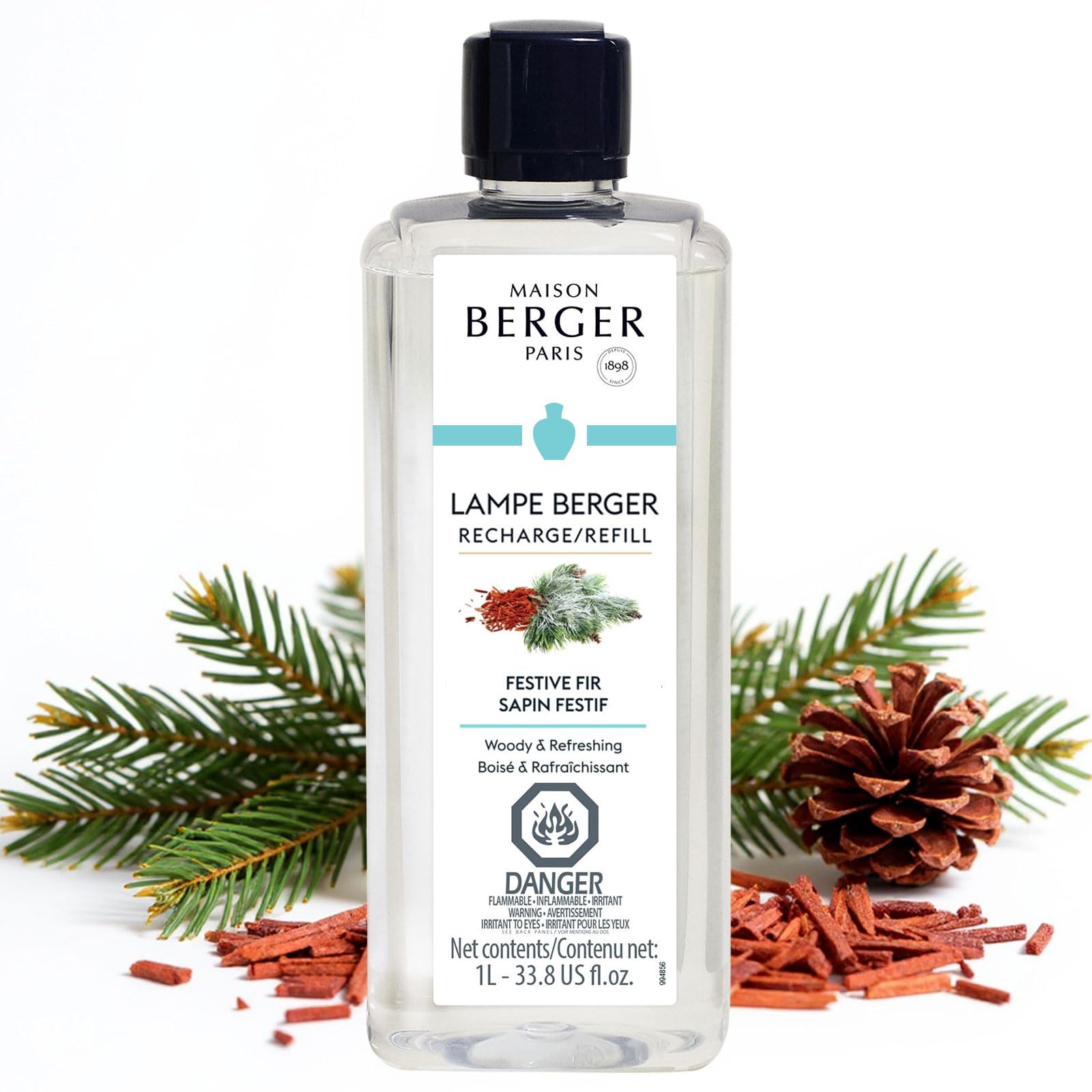Amazon.com: Maison Berger Festive Fir Lampe Berger Refill, 1 Liter