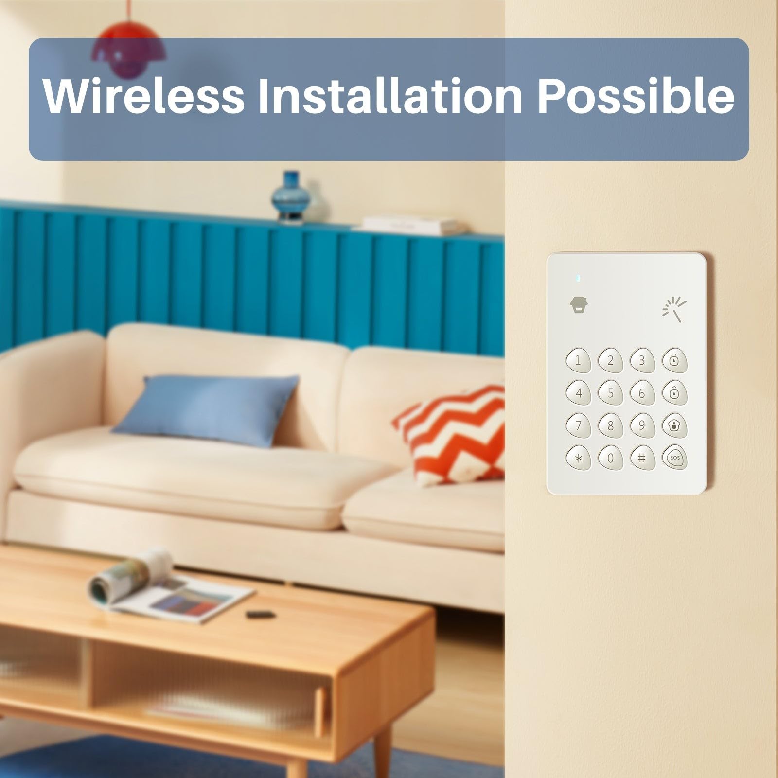 CHAUNGO Tastiera Senza Fili con Lettore RFID per Sistema di Allarme di Sicurezza per la Casa KP-700 - Allarme On/off - Blocco Automatico - Tastiera Autonoma con Batteria per Antifurto - Chuango