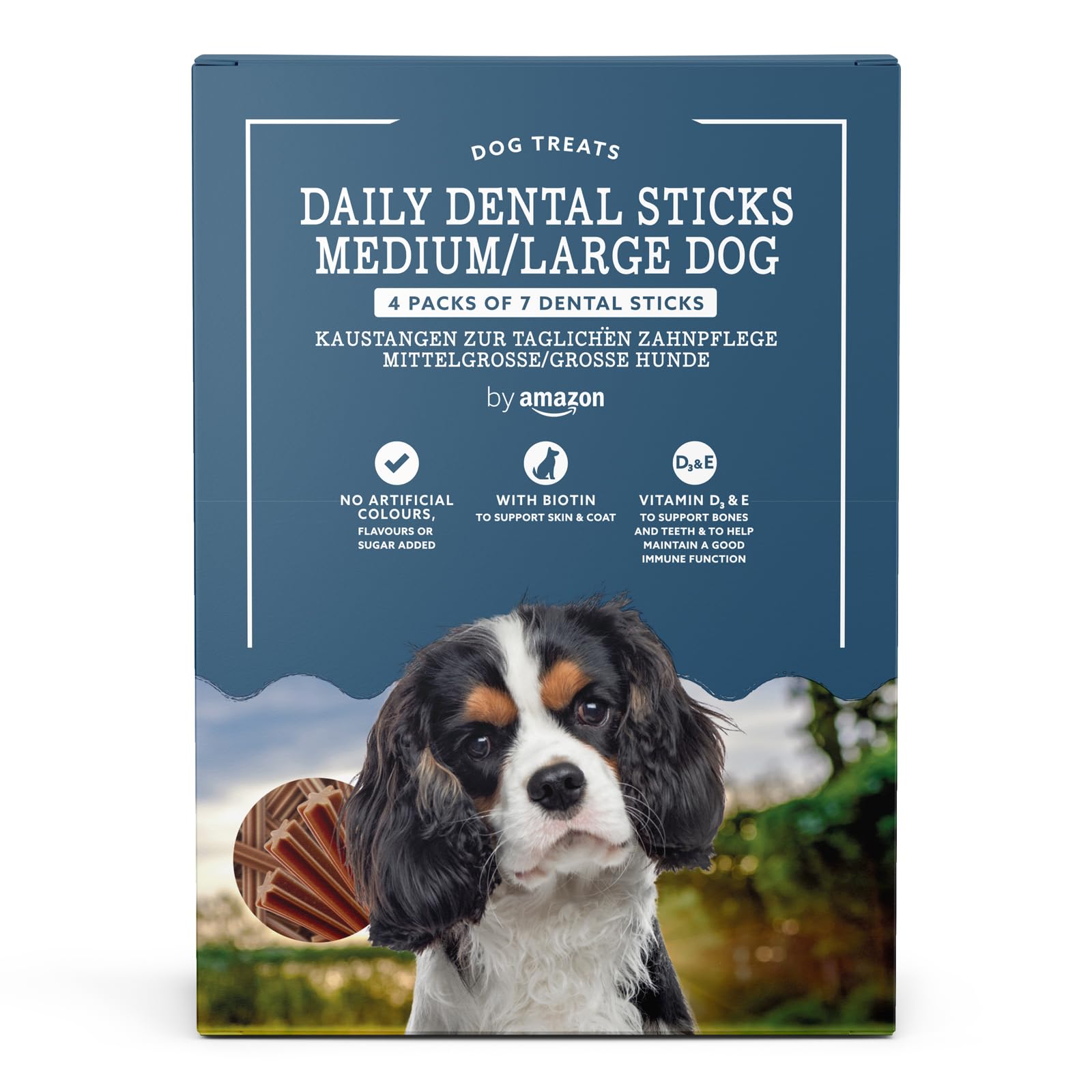 by Amazon - Daily Dental Sticks - Med/Lge Dog, 4x270g (1.08kg) : Amazon ...