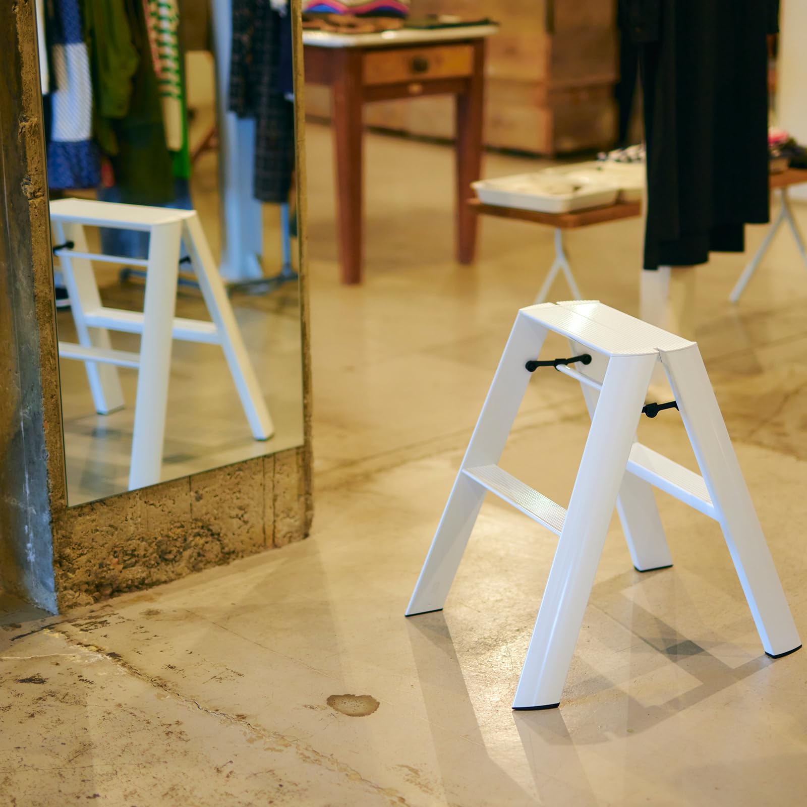 Amazon.com: Hasegawa Ladders Lucano Step Stool, 2 steps, White