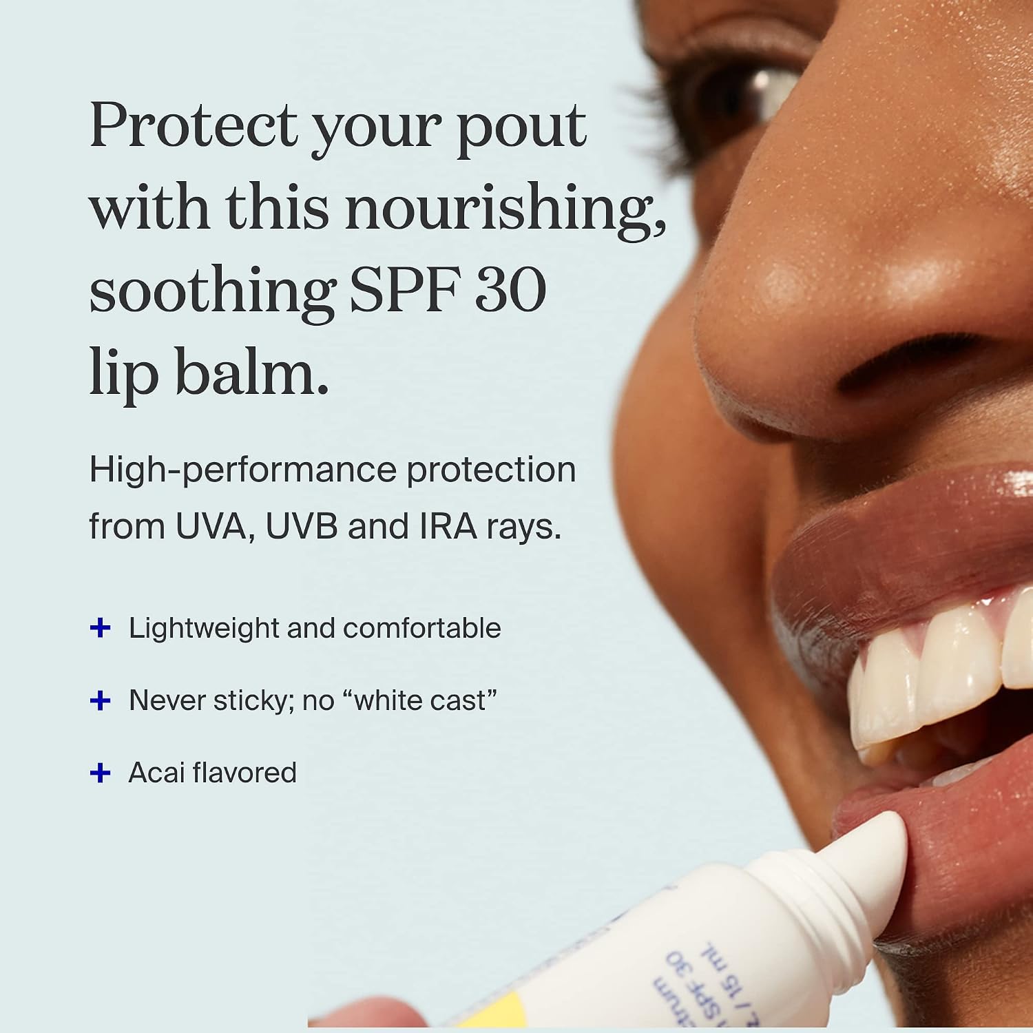 Supergoop! PLAY Lip Balm with Acai, 0.5 fl oz - SPF 30 PA+++ Reef-Friendly, Broad Spectrum Sunscreen - Hydrating Honey, Shea Butter & Sunflower Seed Oil - Clean Ingredients - Great for Active Days