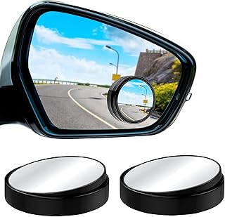 2 PCS Blind Spot Mirrors Car, Round HD Glass Blind Spot Mirror, 360° Rotate Car Blind Spot Mirror, Adjustable Side Mirror Blindspot, Automotive Stick-on Blindspot Mirrors Car for Cars SUV and Trucks