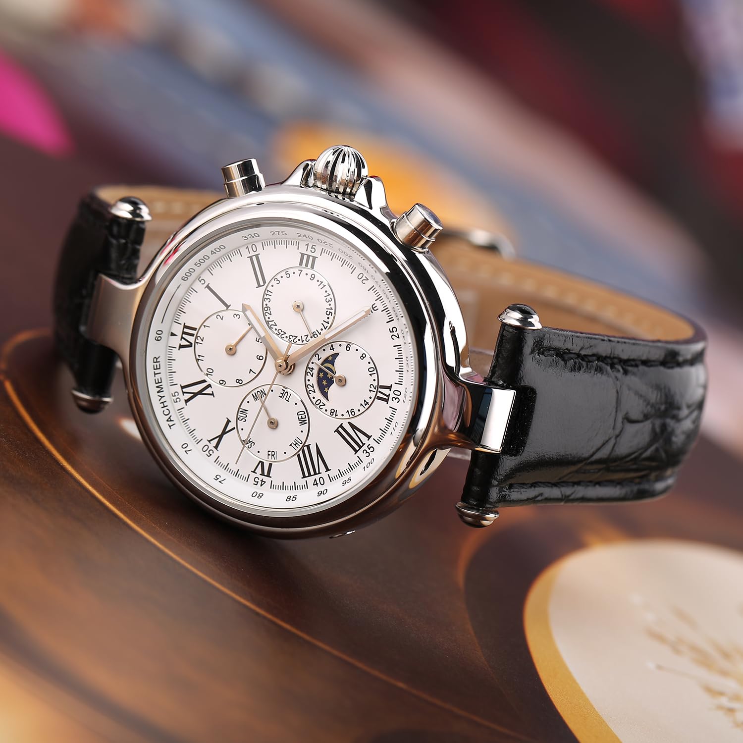 BERNY Automatikuhr Für Männer Mechanische Selbstaufziehende Armbanduhr 3ATM Wasserdicht Multifunktionales Zifferblatt Super Leuchtend Mode Uhren