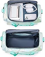 Vista 23 de Pequeña bolsa de gimnasio para mujer, bolsa de viaje con compartimento para zapatos