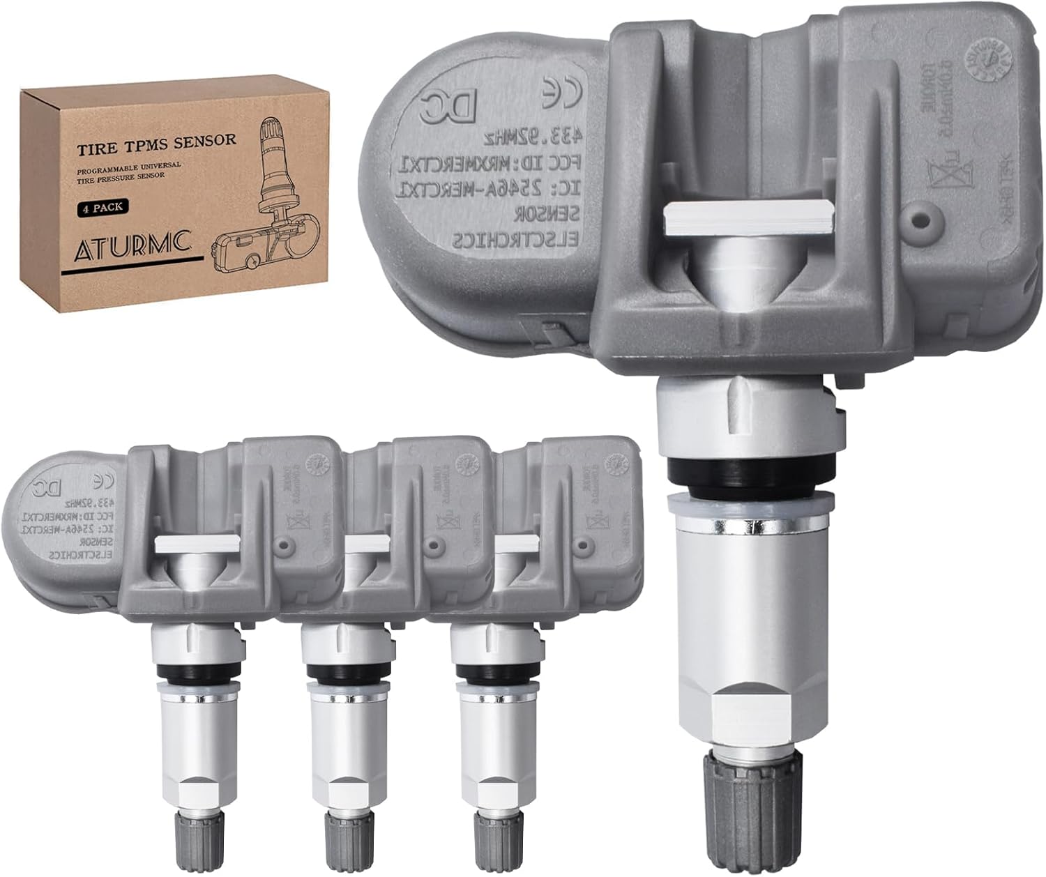 Set of 4 TPMS Tire Pressure Sensor 433MHZ Compatible with Chrysler 300C 300SRT Dodgers Leech Snake Bee & Snake Magnum Warhorse SRT SRT Honeybee Replaces# 56029400AD 56029400AE