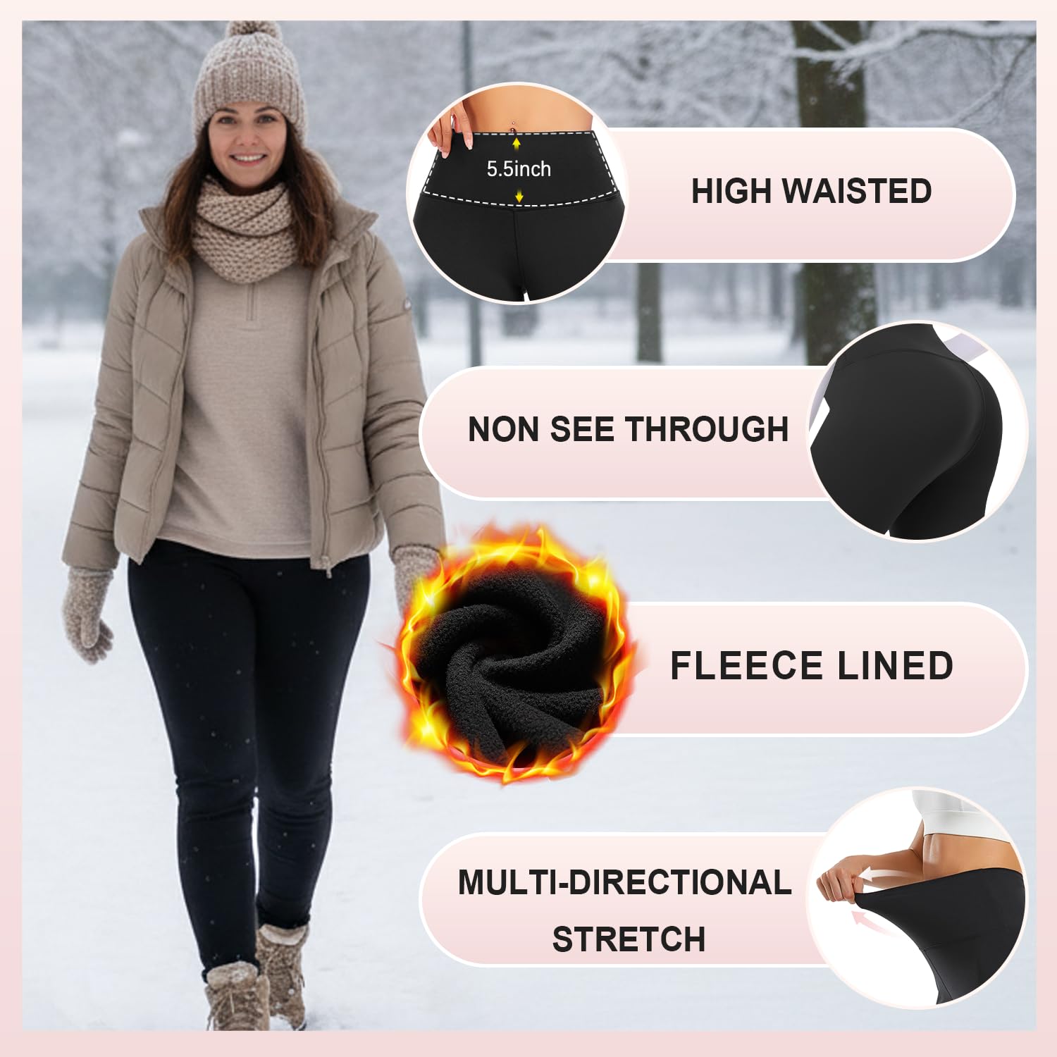 Hi Clasmix Pantalones, Opaco para Mujer
