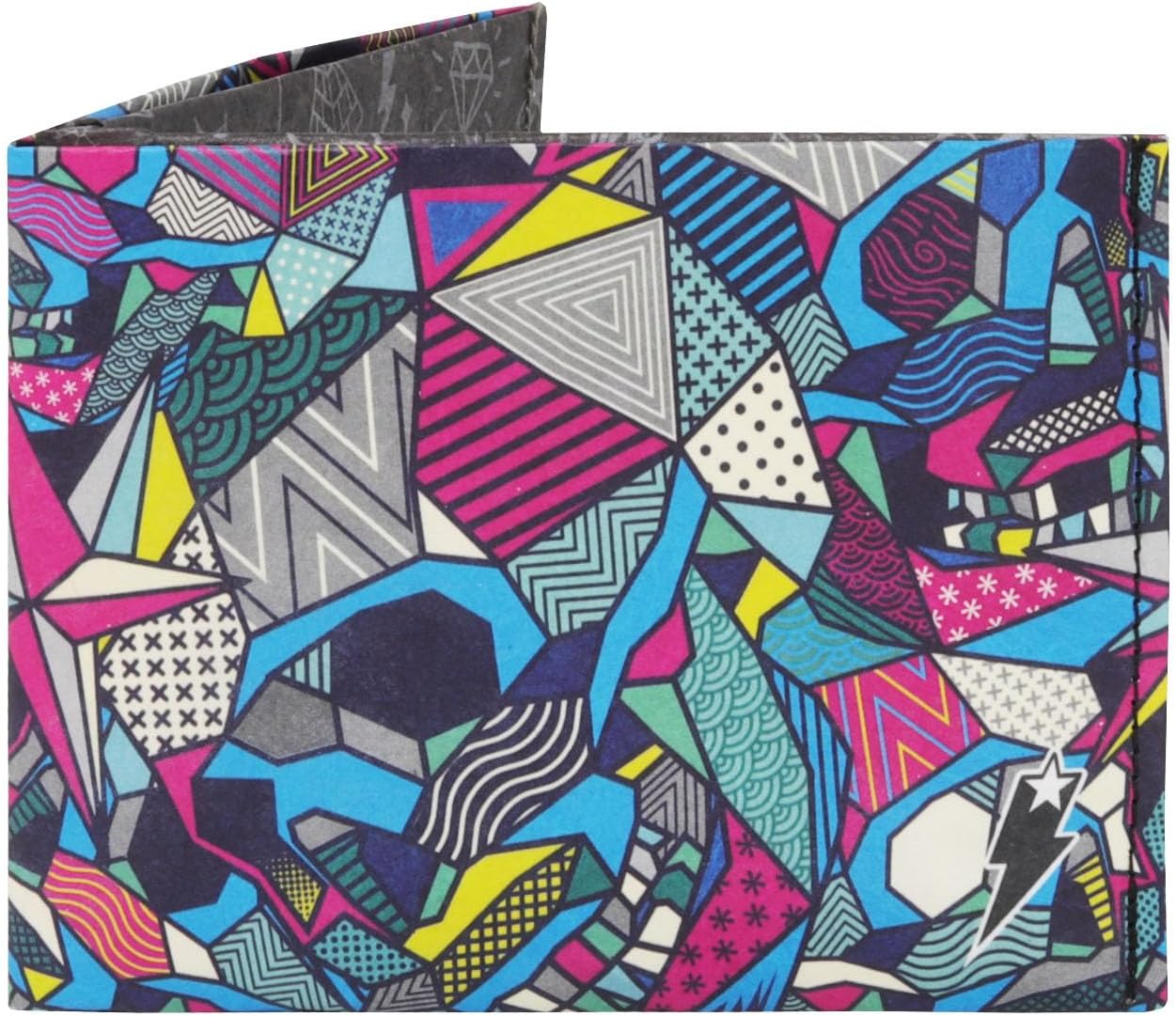 SUPERVEK Alter Ego Skull Stitched Paper Wallet - Vegan, Mighty Thin, Tear & Water-Resistant Slim Wallet for men - Mens Credit Card Holder Wallet - Skulls Streetwear Bifold Wallets - RFID Blocking