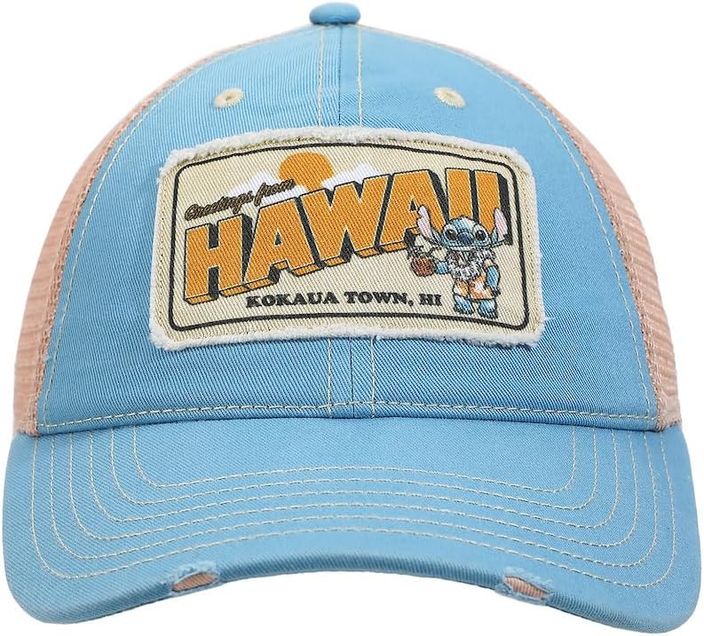 Bioworld Disney Stitch Hawaii Blue & Pink Unstructured Baseball Cap - Image 2
