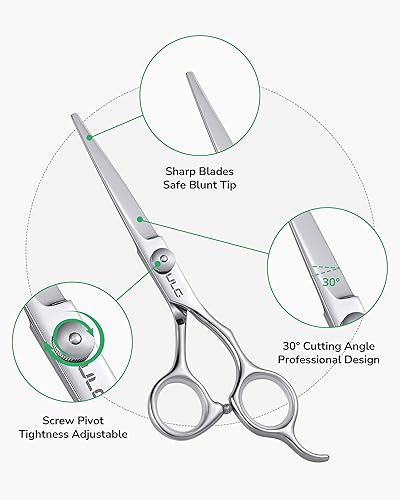 Miniatura 2 de ULG Juego de tijeras de corte de cabello, tijeras para adelgazar el cabello, tijeras profesionales de peluquería para mujeres, hombres, adultos,