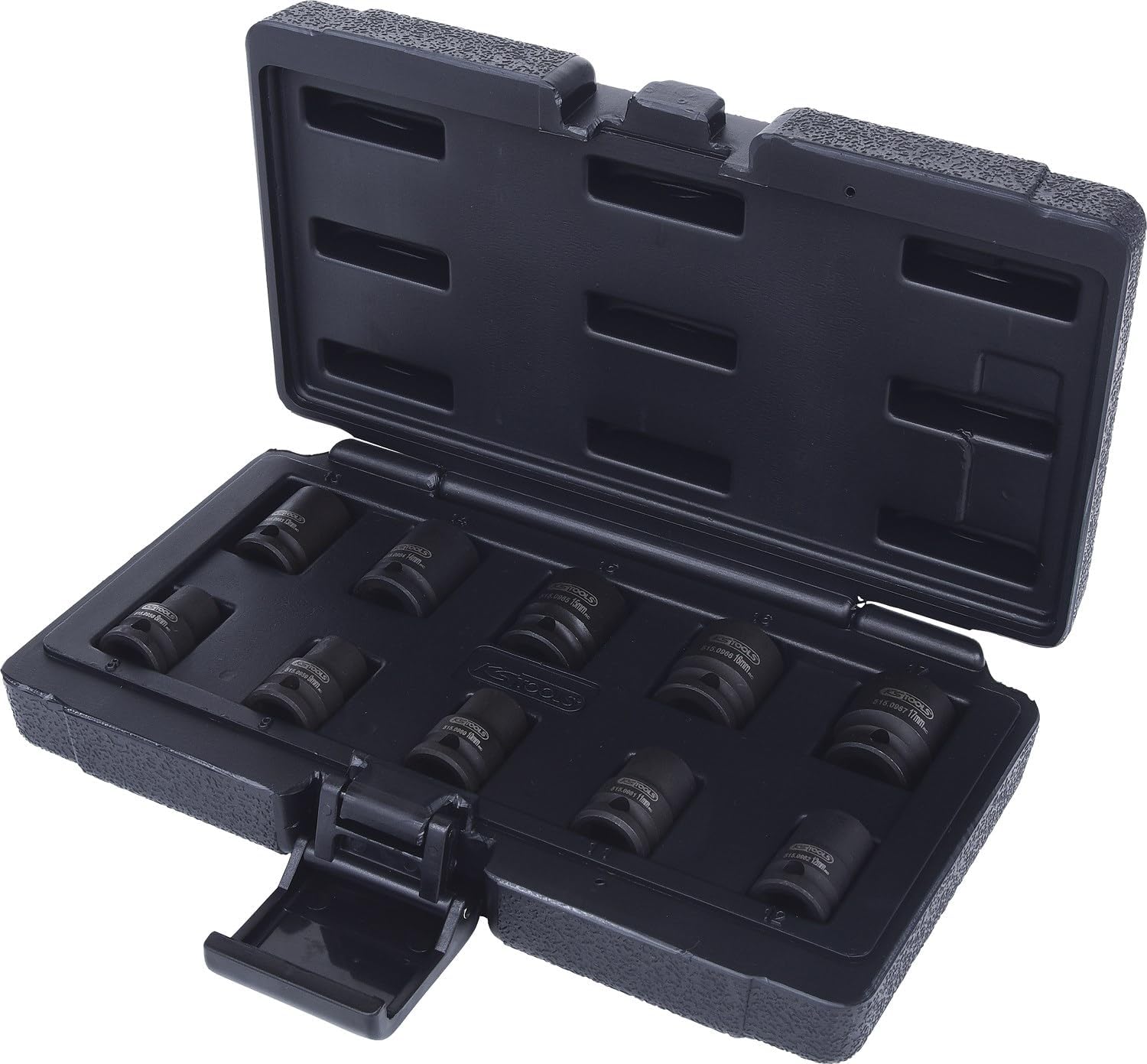 3/8" 12 point impact socket set, short, 10 pcs