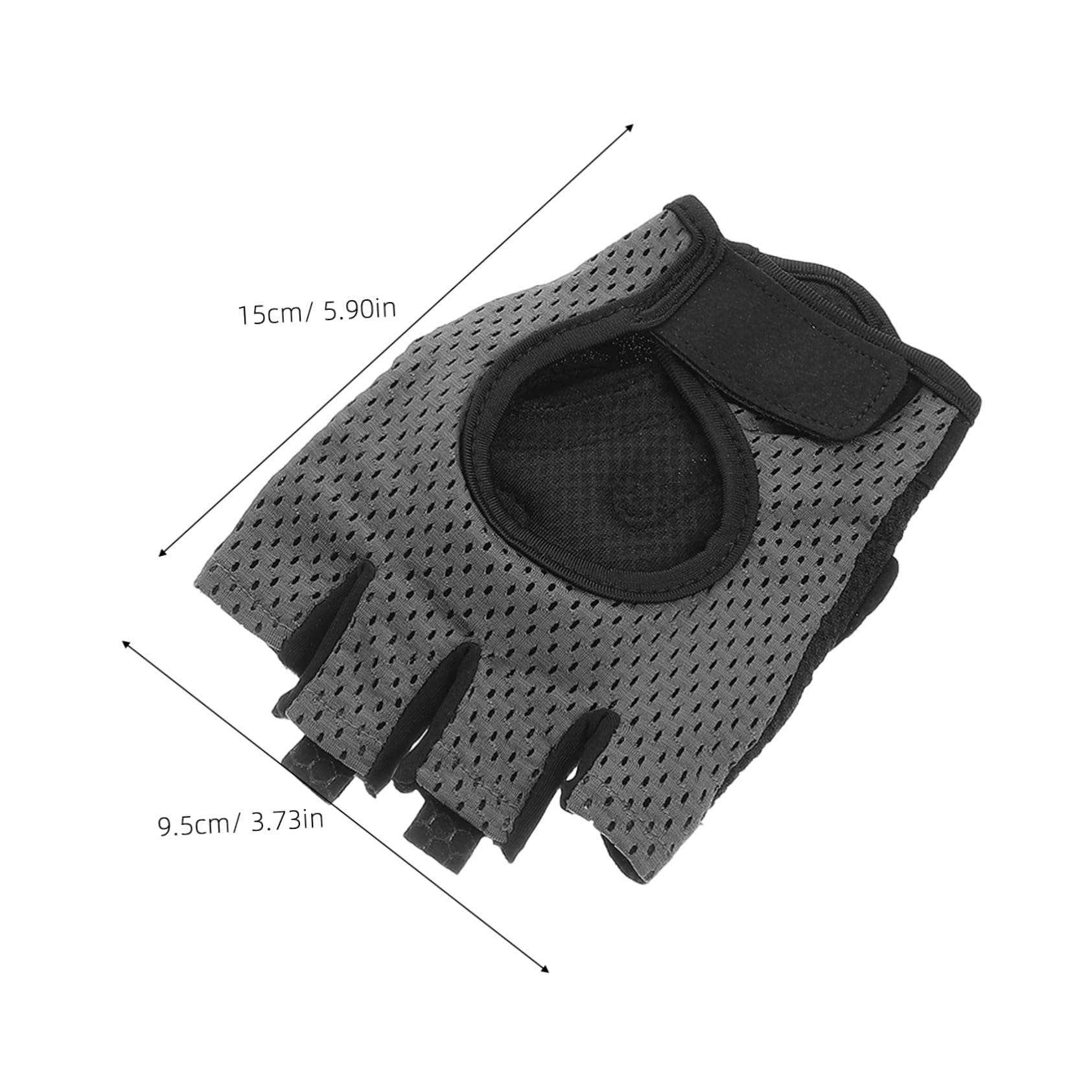SUPVOX 1 Pair Half Finger Fitness Gloves Fingerless Gloves for Men Cycling Gear Bike Supplies Mountain Bike Accessories Cycling Accessories Sporting Goods Nylon Grey