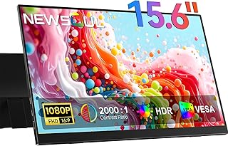Newsoul Portable Monitor 15.6" 1080P IPS Display Ultra-Slim Travel Screen for Laptop with 2000:1 Mini HDMI/USB C
