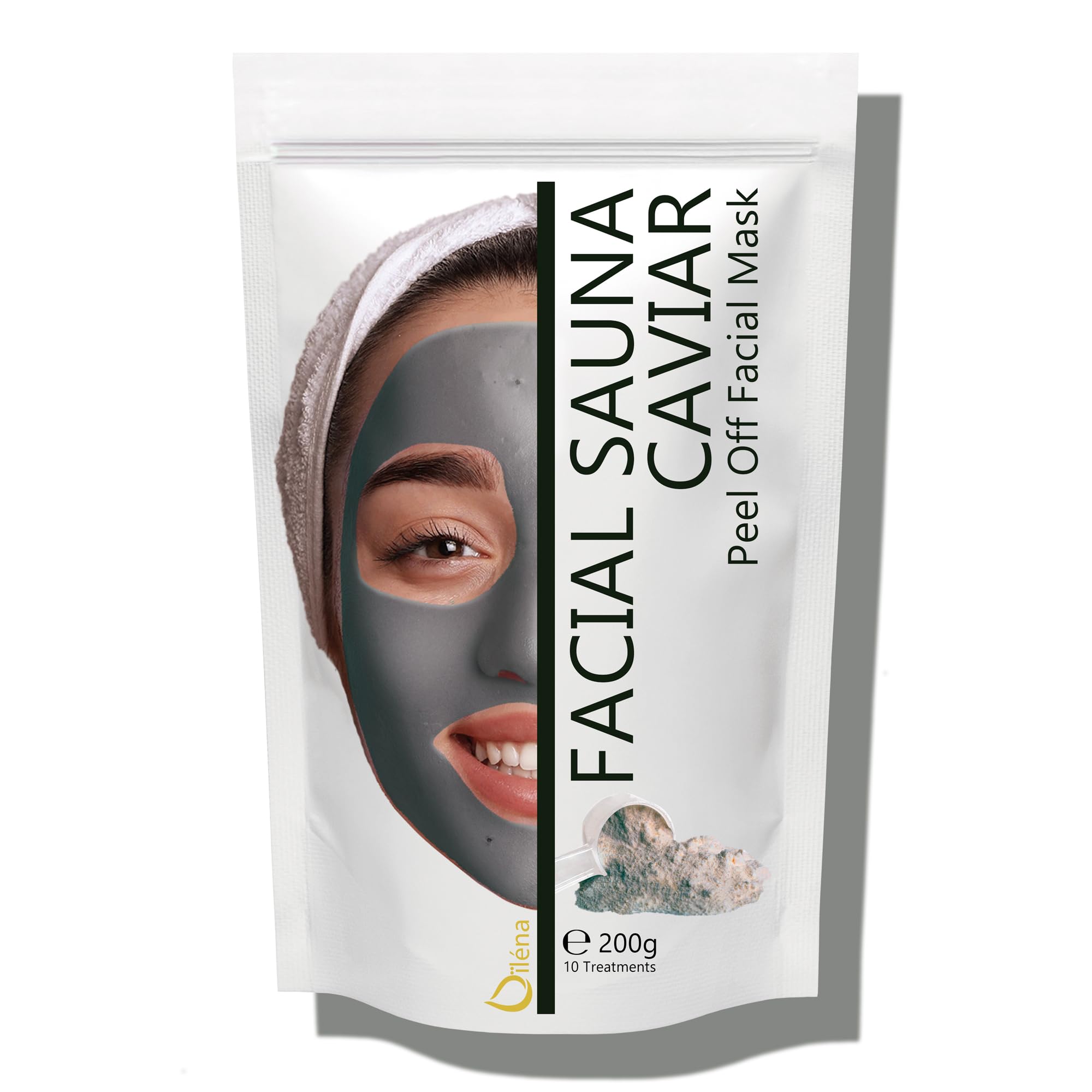 Masque Visage Relaxant et Lifting au Caviar | Soin Fermeté | Masque Peel-Off | Anti-Âge | Hydratation et Élasticité | Élimination Points Noirs, Transparent, 200g (Lot de 1)