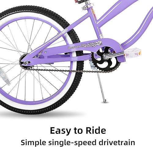 Miniatura 3 de JOYSTAR Bicicleta de crucero de playa de 20 pulgadas, 24 pulgadas, 26 pulgadas, para niñas, niños, hombres y mujeres, bicicletas de crucero para