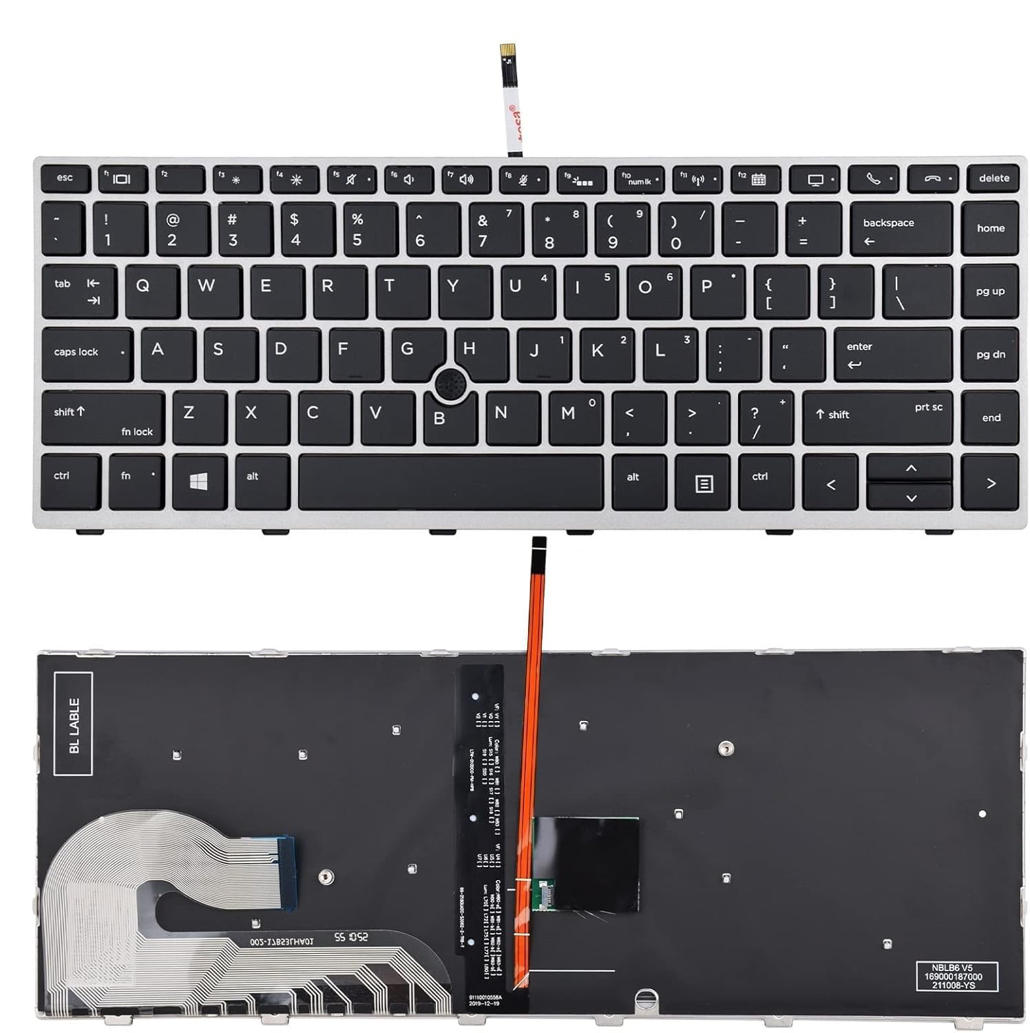 Replacement Keyboard for HP EliteBook 840 G5, 840 G6, 745 G5, 745 G6, 846 G5, 848 G5, Zbook 14U G5, G6 with Mouse & Backlit-picture-18