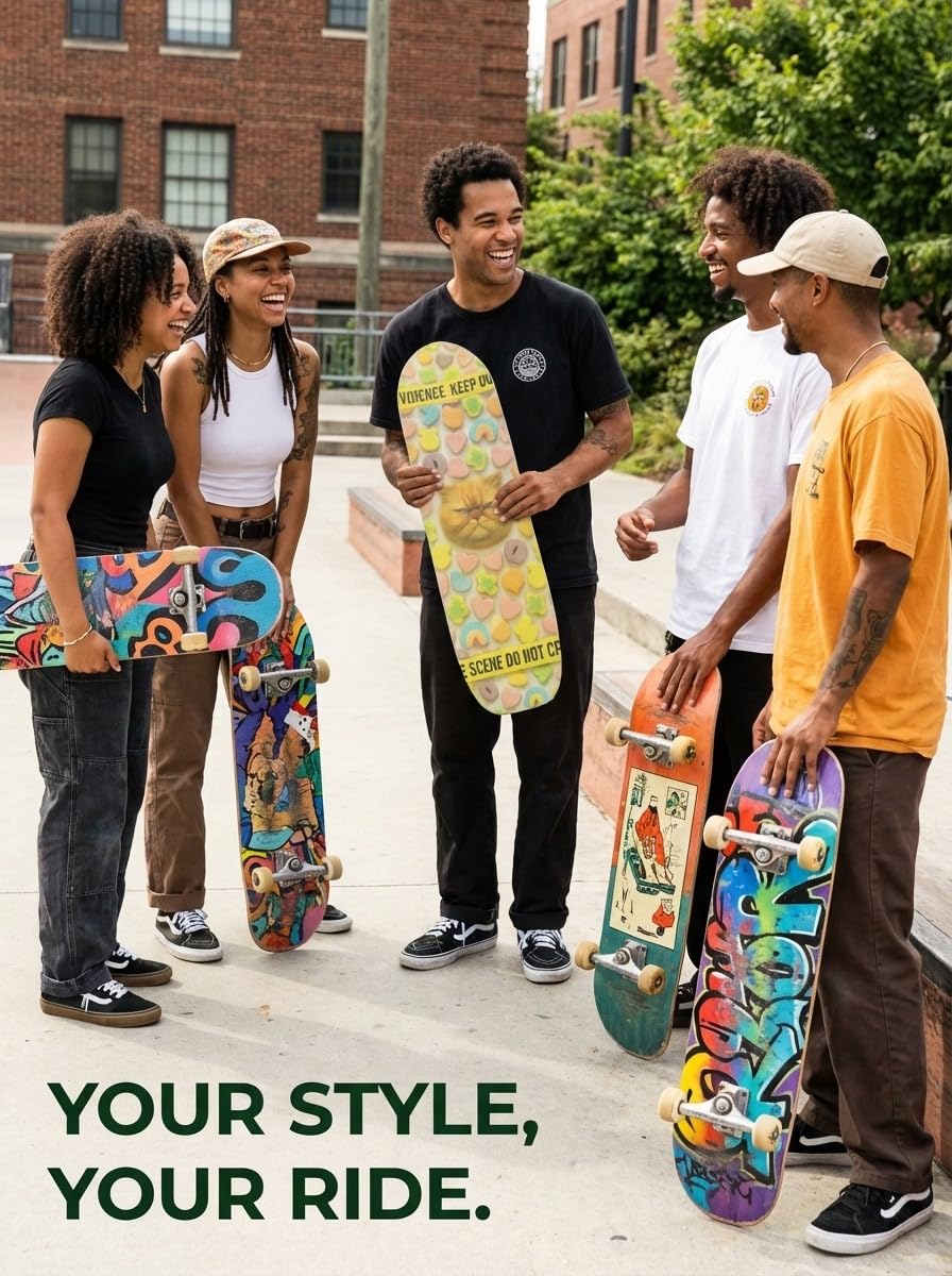 Custom White Skateboard Grip Tape – 10” x 23” Sheet | Personalized Printed Griptape for Skateboards, Longboards & Cruisers | Upload Your Own Image | Moonshine Mfg | Sheet 3 | $34.97