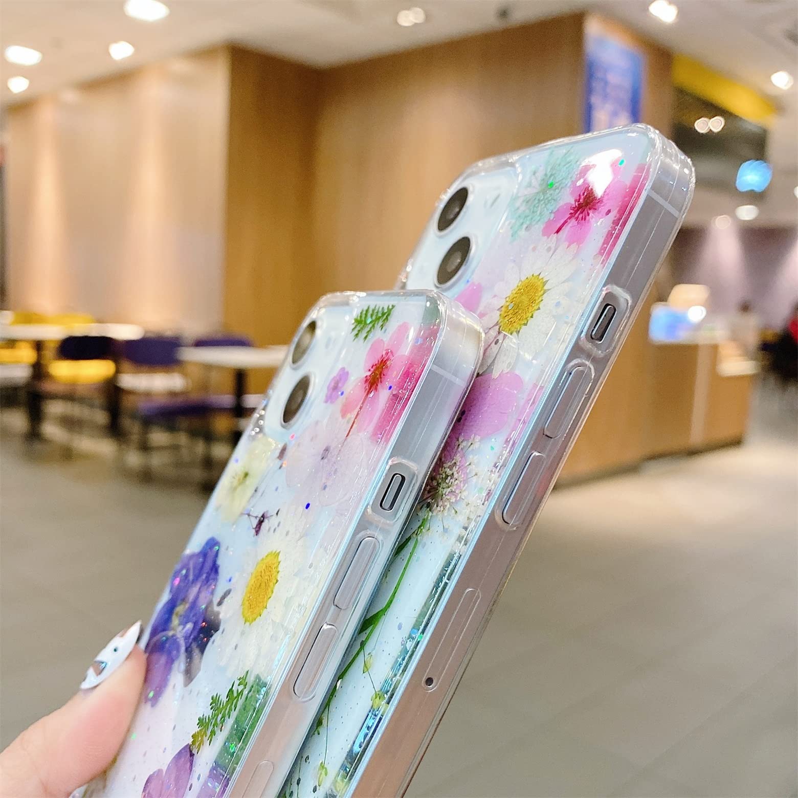 Telefoonhoes iPhone 12 Mini, zachte siliconen hoes met handgemaakte
