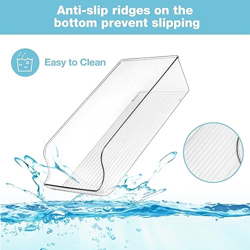 Miniatura 7 de Puricon Paquete de 4 contenedores organizadores de refrigerador, dispensador de latas, contenedor de alimentos enlatados para bebidas de soda,