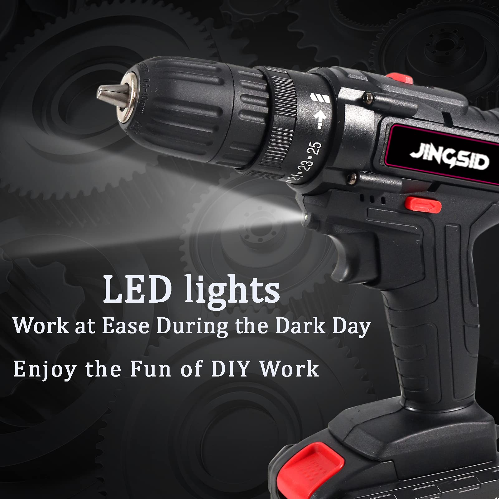 21V Cordless Power Drill Set, 153Pcs 