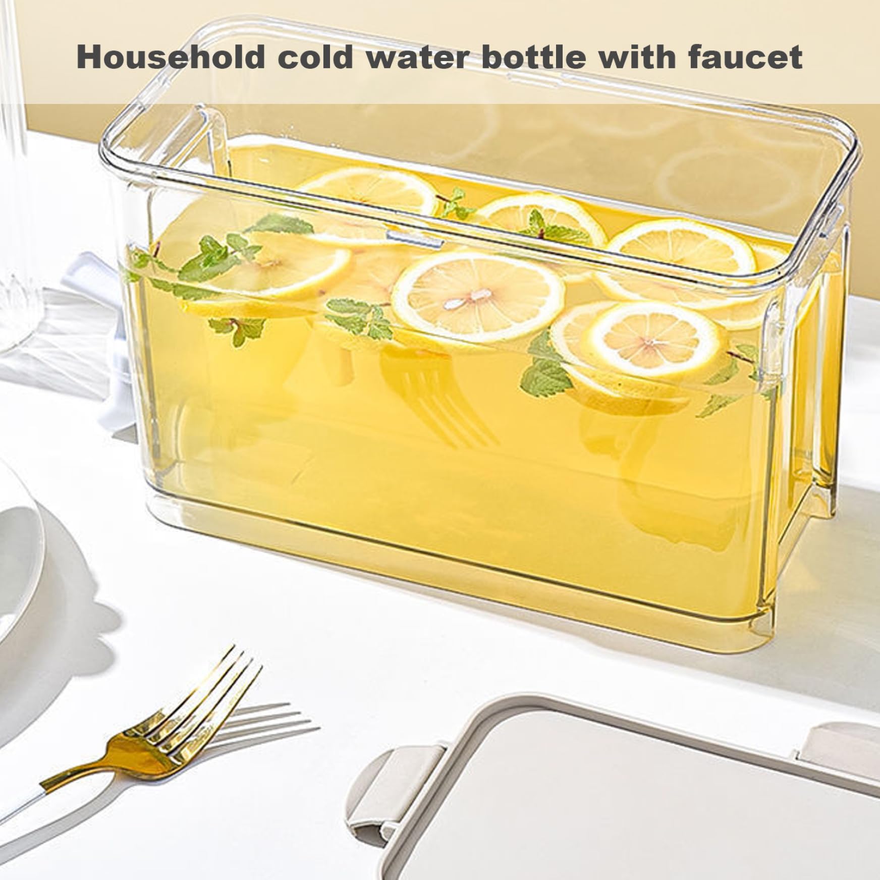 Distributore Bevande Portatile 3.9 L Con Rubinetto - Contenitore Trasparente Per Acqua Tè Freddo E Infusi Di Frutta