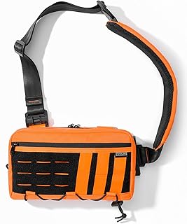 TACTICAL_GEEK TACTICAL_GEEK Crossbody Shoulder Bag, Multipurpose Daypack, Chest Backpack Casual Sling Bag for Men & Women (L3C-Orange)