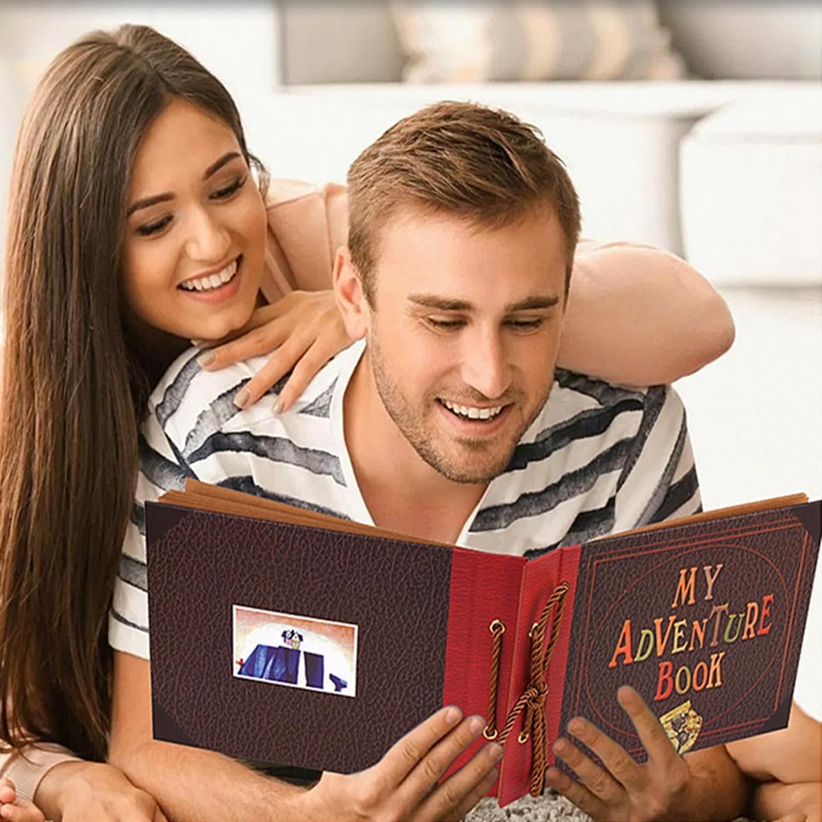 Adventure Book Diary Photo Scrapbook,Scrap book with Hard Cover Movie Up Travel Scrapbook for Anniversary,Scrapbook,Gift for Couples Anniversary,Wedding,Travelling,Birthday,Christmas (Movie Style)