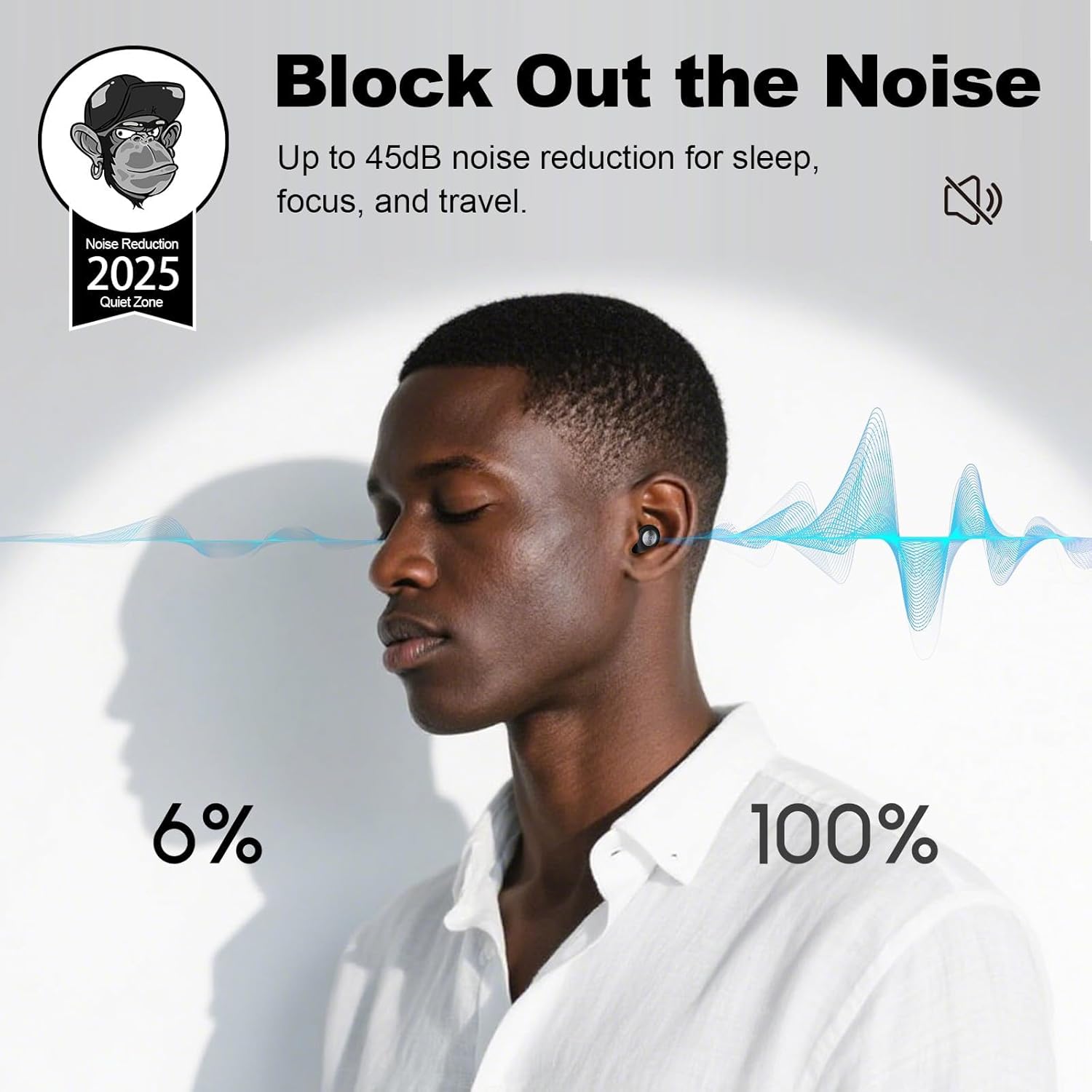 Ear Plugs for Sleeping, Ultra-Soft Noise Reduction Ear Plugs for Hearing Protection, Comfortable Sleep Earplugs for Travel, Work, Concerts & Sound Blocking (Black)