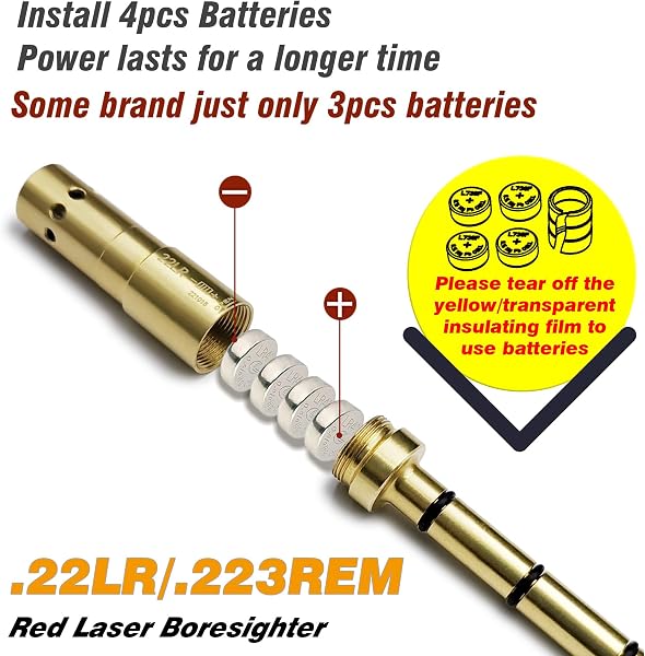 BOOLIT EYE Special Laser Boresighter End Barrel Laser Bore Sight Accurately and Easy to Fit Revolvers Pistols Rifle and Air Guns - 5