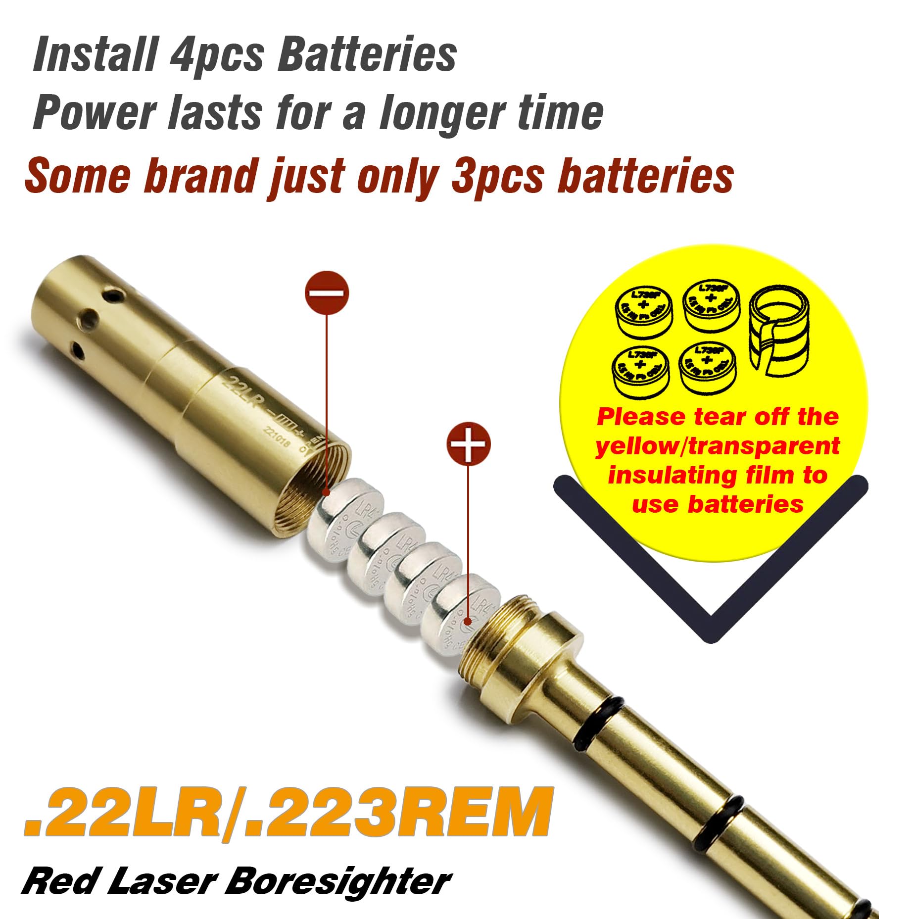 BOOLIT EYE Special Laser Boresighter End Barrel Laser Bore Sight Accurately and Easy to Fit Revolvers Pistols Rifle and Air Guns — view 5